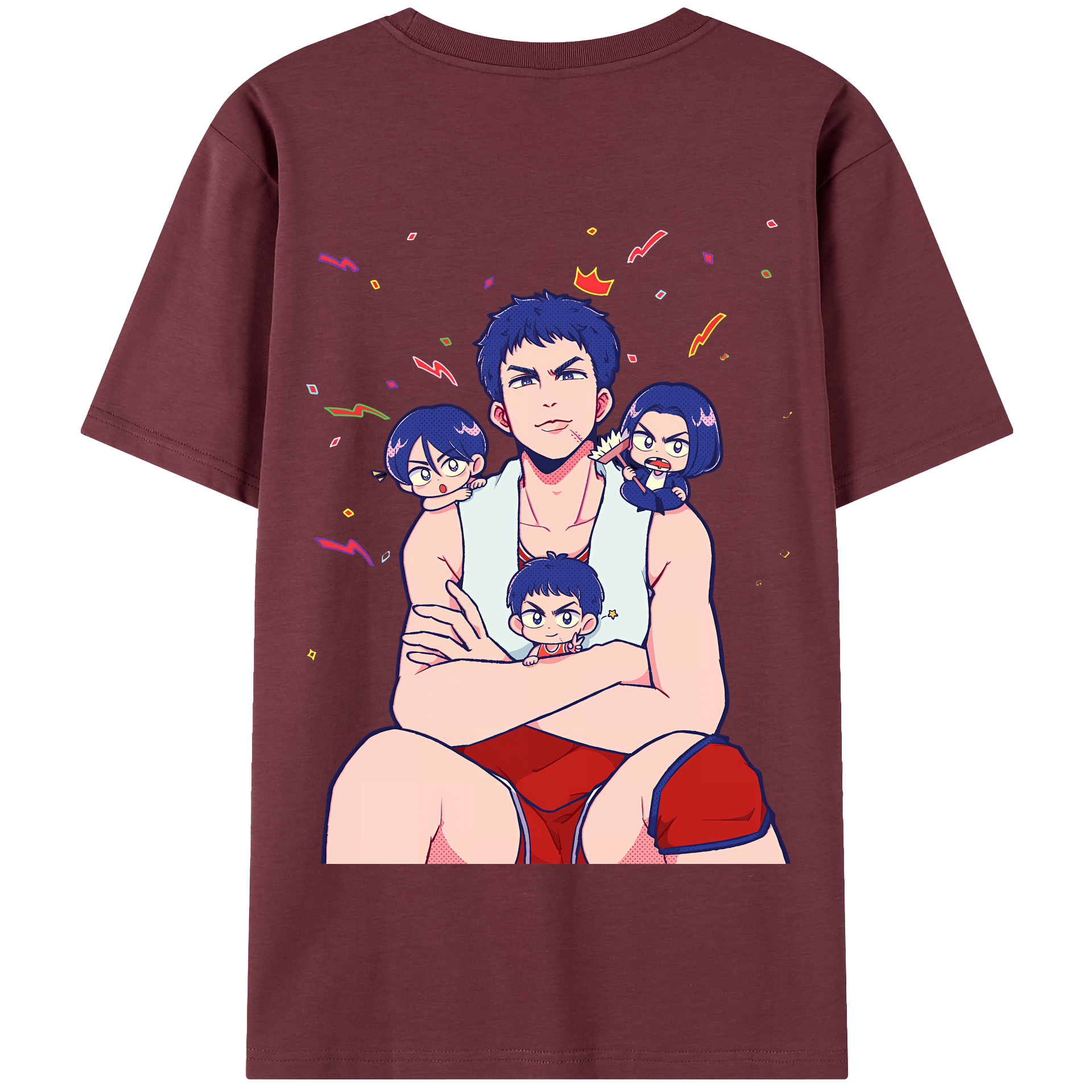SLAM DUNK／スラムダンク 綿100％半袖Tシャツ（背面プリント）
